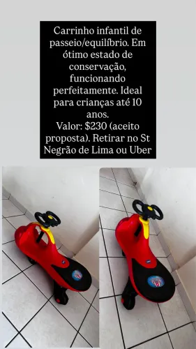 Carrinho infantil de equilíbrio