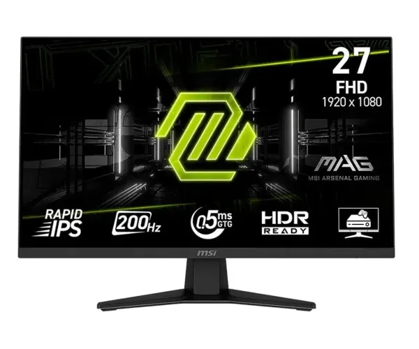 Monitor Gamer MSI MAG 27", Full HD, 200Hz, 0.5ms, HDR novo na CAIXA! OPORTUNIDADE!