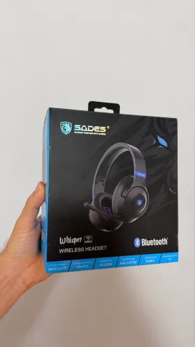 Headset Gamer Sades Wireless Whisper Bluetooth Multifunção