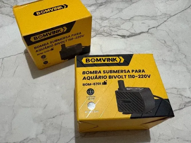 Bomba Submersa para Aquário Bomvink Bivolt 180L/H - Nova Lacrada