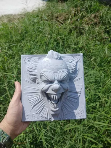 quadro 3d em alto relevo palhaço It a coisa PLA