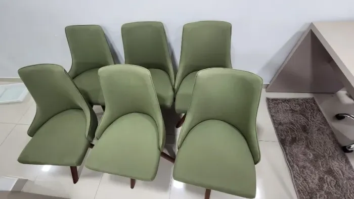 6 CADEIRAS JANTAR OU ESCRITÓRIO GIRATÓRIAS DANDY - MARCA TOK STOK