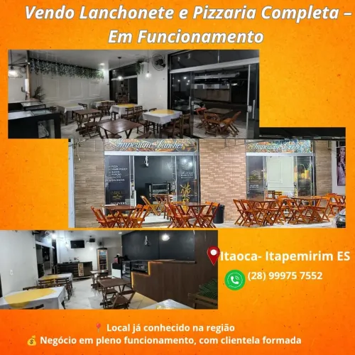 Passo ponto de lanchonete, com todos os maquinários e equipamentos