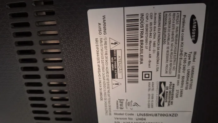 Tv sansung 55 curva 4k RETIRAR PECAS TV