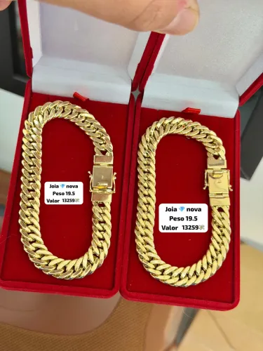 Pulseira de ouro 18k 19.5g Nova Exclusividade | Certificado de garantia