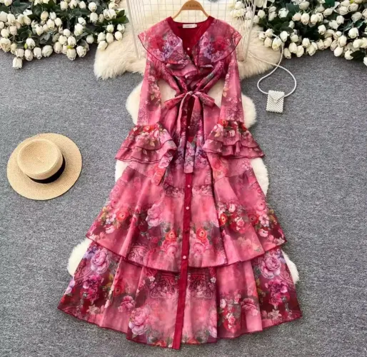 Vestido Longo Floral GRETA - Novo, Nunca Usado - Tam. P