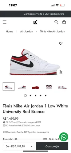 Tênis Jordan Nike TAM 40