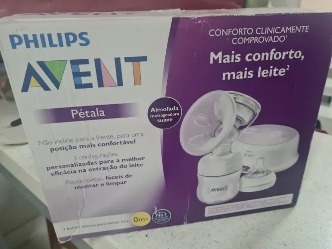 Extrator de leite Philips - petala manual e eletrico.