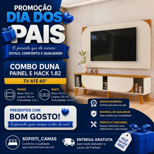 Rack + Painel para TV até 65" - Oferta Imperdível