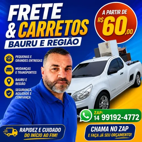 Frete e carretos 24 hrs Bauru e região apartir de 60,00 reais ?