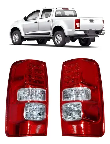 Par Lanterna Traseira Led S10 2012 2013 2014 2015 2016 2017 Ambos Lados Vermelho