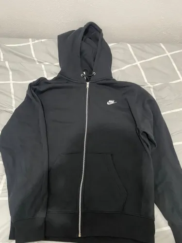 Moletom Nike Preto com Zíper e Capuz - Tam. G