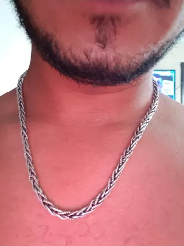 Corrente de prata bali trançada!