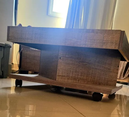 Mesa de Centro Para Sala (Com Rodinhas)