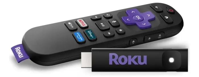 ROKU STREAMING STICK 2025 PARA TV HD/FHD CONTROLE POR VOZ PRETO 3° GERAÇÃO