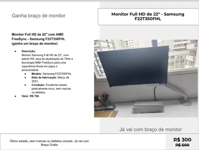 Monitor Full HD de 22 - Samsung F22T350FHL