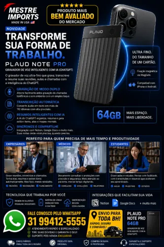 PLAUD NOTE PRO 64GB COM IA CHATGPT