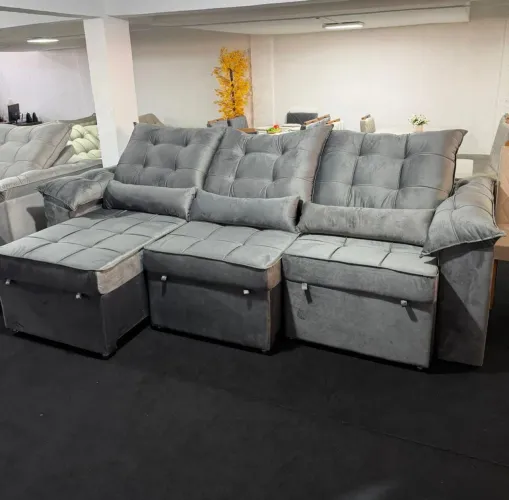 Sofá infinity 2.90m molas ensacadas espuma D33 