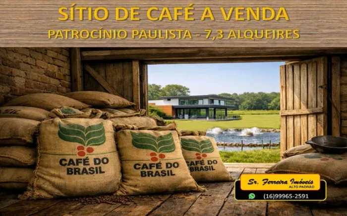 SÍTIO DE CAFÉ A VENDA EM PATROCÍNIO PAULISTA-17,45 Hectares