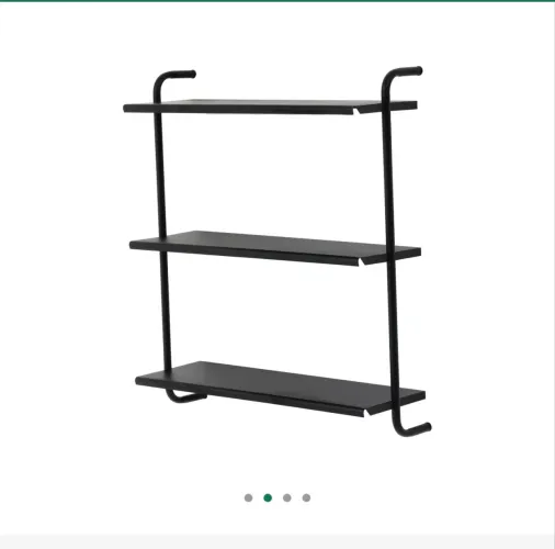 Prateleira / Estante de parede Tok&Stok Wall Tech - preta em aço