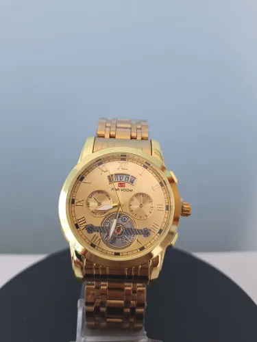 Relógio Masculino Dourado VA VOOM 