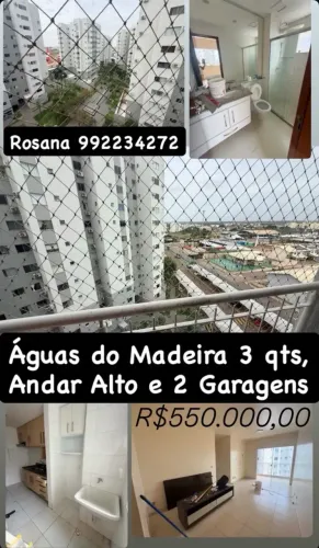 Águas, 2 Garagens, Andar Alto, Porto Velho - RO