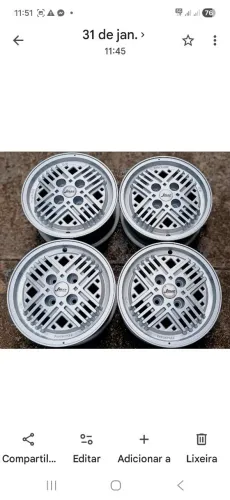 JOLLY RODA TARUMÃ ESPORTIVA ALUMINIO ARO 13 RETRO VINTAGE CLASSICA CHEVETTE PASSAT GOL 