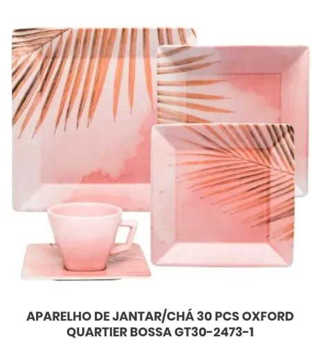 Aparelho de Jantar/Chá 30 Pcs Oxford Quartier Bossa
