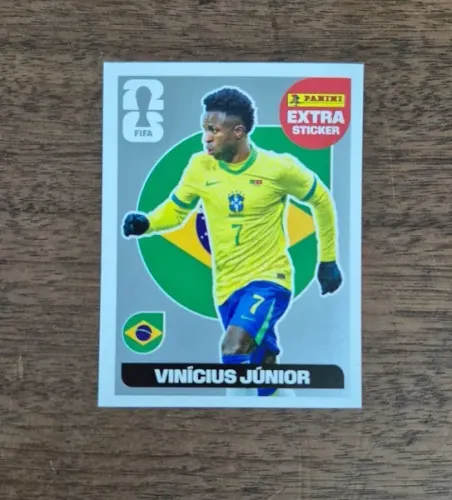 Figurinha Extra Prata do Vinícius Júnior - Copa do Mundo 2026