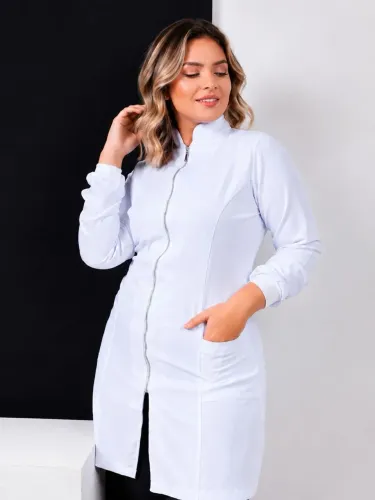 JALECO BRANCO OXFORD P