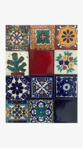 Minis azulejos decorativos mexicanos pintados a mão talavera 5cm x 5 cm