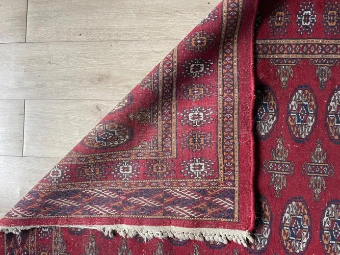 Tapete bukhara de lã feito a mão 1,60 x 0,97 cm