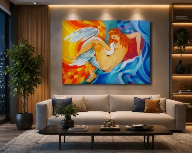 Oferta !Pintura moderna óleo sobre tela/ Quadro
