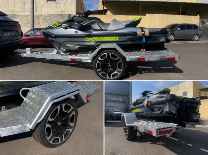 Carretinha para jet skin e embarcação - alumínio naval