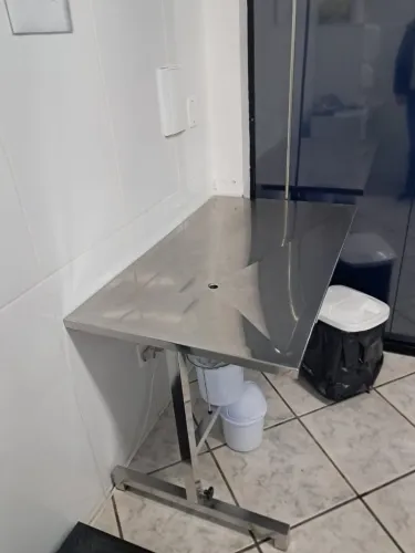 Mesa atendimento veterinário Inox Brasmed