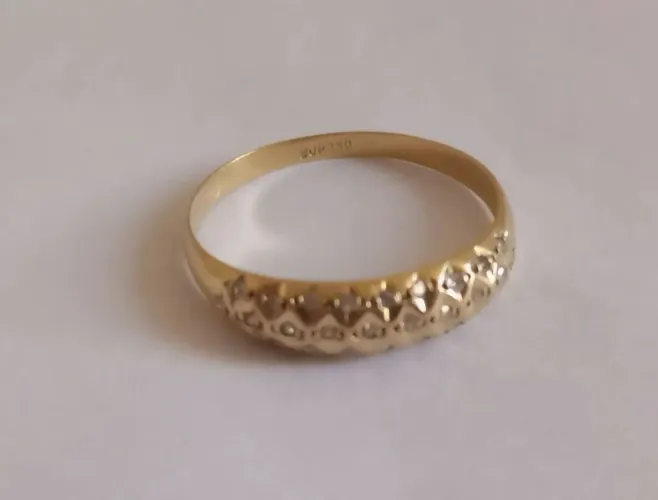 Anel de ouro 18k, modelo aparador - jóia de ouro 18k