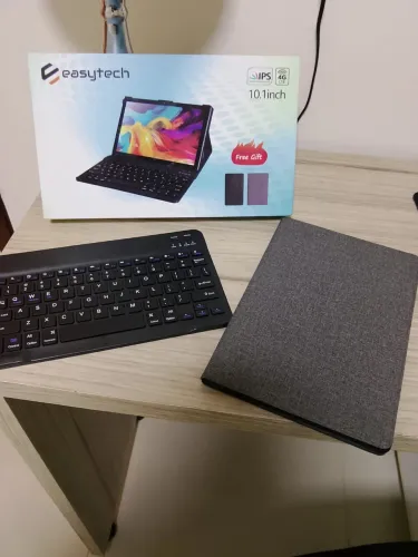 Tablet Teclado E Capa Slot P/dualchip 4g Ram6gb+128gb 10.1 Cor Azul-aço