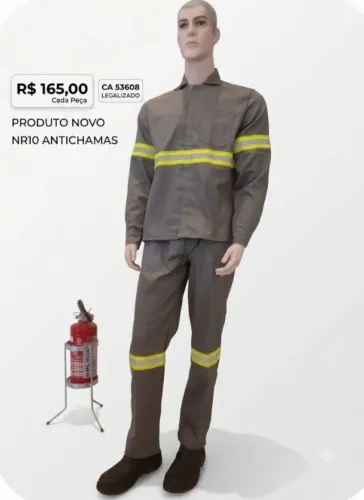 Uniforme NR10 Antichamas profissional (Novo) com CA.