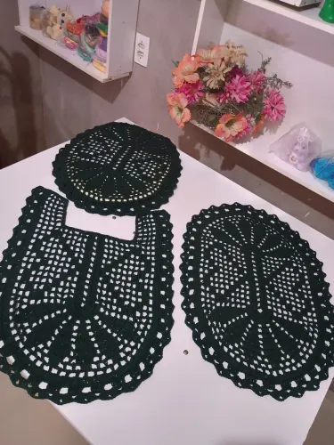 Kit de banheiro em crochê PRONTA ENTREGA