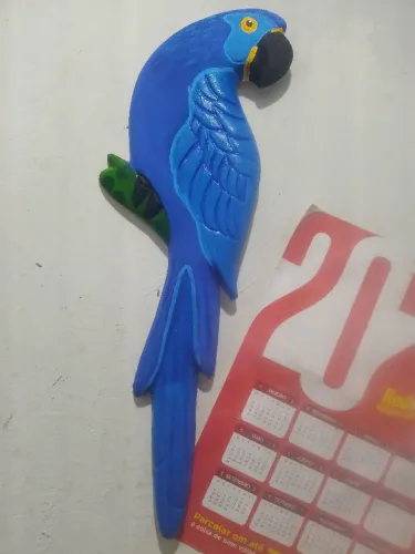 Arara de gesso de parede decore seu ambiente