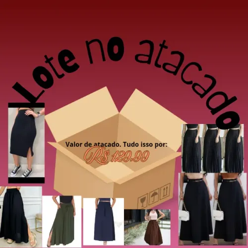 Lote de roupas no preço de atacado