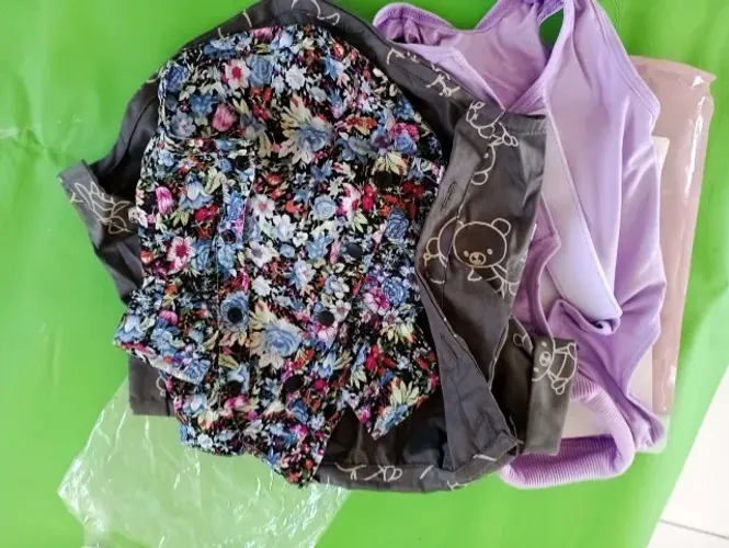 Conjunto 3 pecas roupinhas de gatinhos