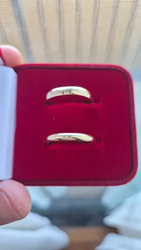 Aliança anel ouro hstern aro 18.5 com 3.5 gramas
