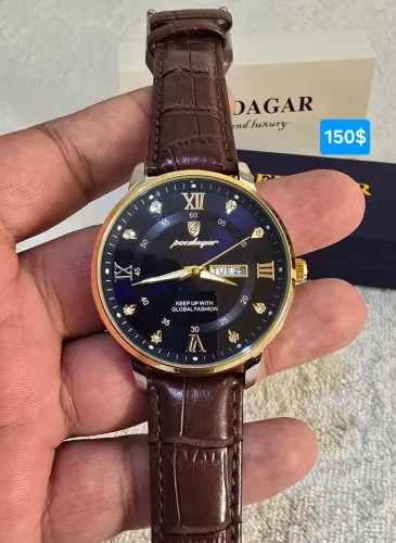 Relógio da Poedagar pulseira de couro original