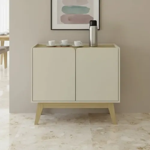 Aparador com 2 Portas/Pés Inclinados, R$ 725,29!