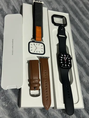 Apple Watch Series 7 45mm Preto + 3 Pulseiras + Caixa Original