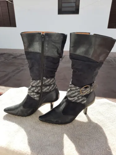 bota ramarim cano alto preta 36