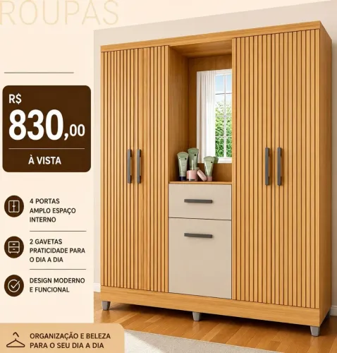 Guarda roupa novo a pronta entrega