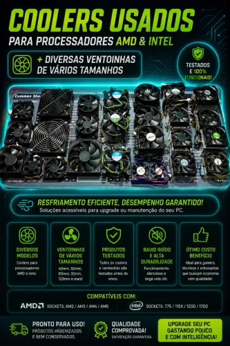 Coolers para Processadores & Ventoinhas