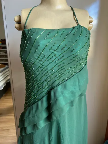 Vestido de festa verde vintage - Bazar